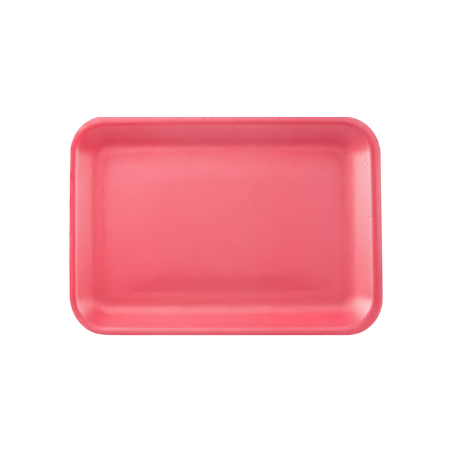 CKF 88062 (#2S) Rose Foam Meat Tray 8 1/4" x 5 3/4" x 1/2" - 500/Case