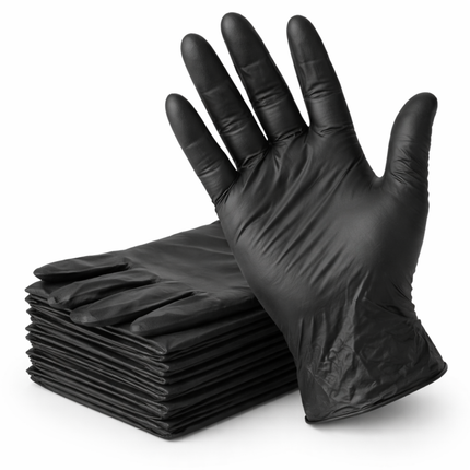 Small Black Powder-Free Nitrile 4 Mill Thick Gloves - 1000/Case