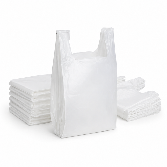 White T-Sack Large 11.5X6.5X21 0.51 Mill - 1000/Case