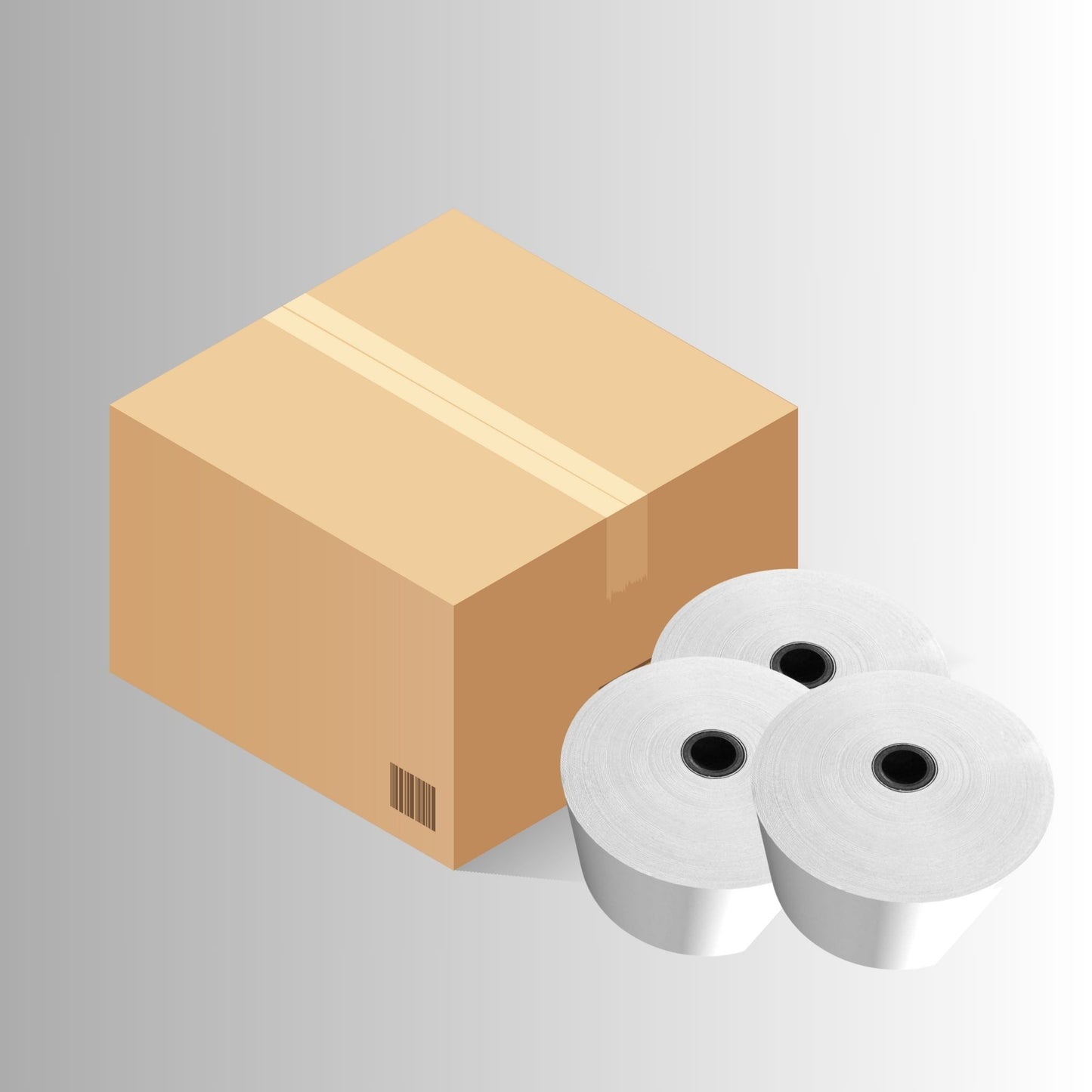 3 1/8" x 810' 80 GSM Thermal Paper Roll – White (8/Case)