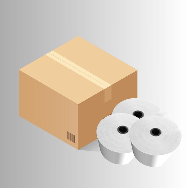 3 1/8" x 810' 48 GSM ATM Thermal Paper Roll – White (8/Case)