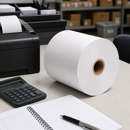 3 1/8" x 810' 45 GSM ATM Thermal Paper Roll – White (8/Case)