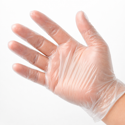 Large Powder-Free Clear Vinyl 4.5 Mill Thick Gloves - 1000/Case
