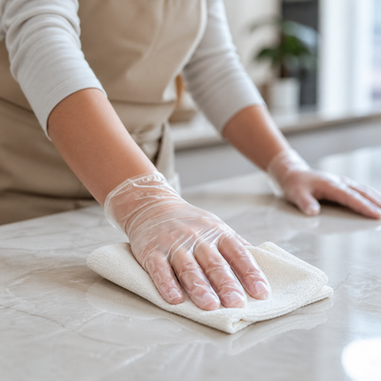 Small Powder-Free Clear Vinyl 4.5 Mill Thick Gloves - 1000/Case
