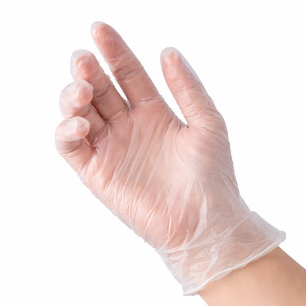 Large Powder-Free Clear Vinyl 4.5 Mill Thick Gloves - 1000/Case