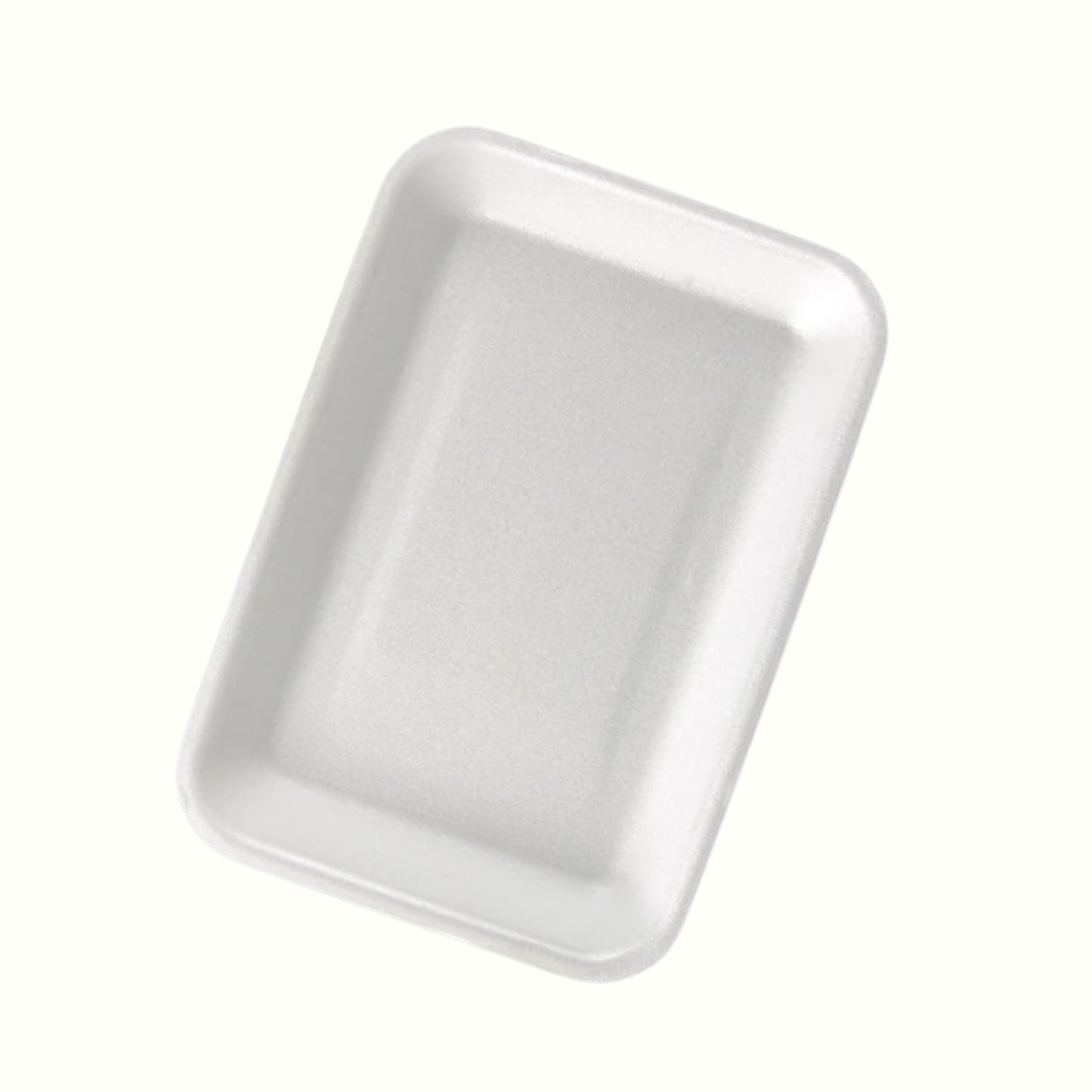 CKF 88102 #2 Durable White Foam Meat Tray – 8 1/4" x 5 3/4" x 3/4" (500/Case)