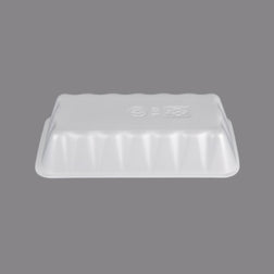 CKF 88141 #10K Durable White Foam Meat Tray – 10 3/8" x 5 5/8" x 2" (250/Case)