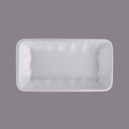CKF 88141 #10K Durable White Foam Meat Tray – 10 3/8" x 5 5/8" x 2" (250/Case)