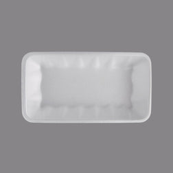 CKF 88141 #10K Durable White Foam Meat Tray – 10 3/8