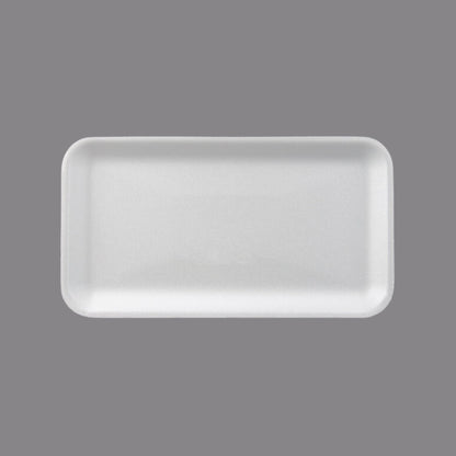 CKF 88115 #10S Durable White Foam Meat Tray – 10 3/4" x 5 3/4" x 1/2" (500/Case)
