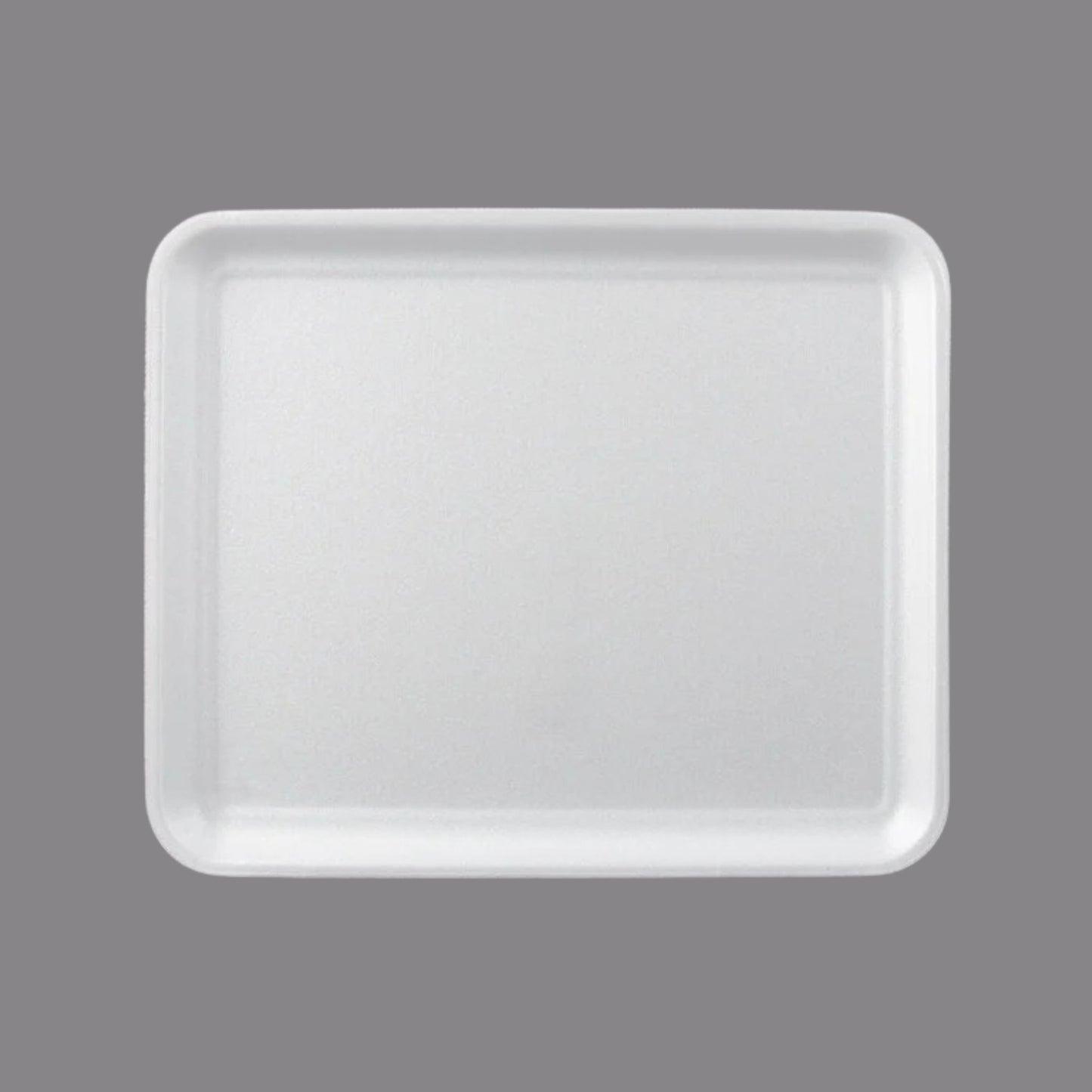 CKF 88112 #12S Durable White Foam Meat Tray – 11" x 9" x 1/2" (250/Case)