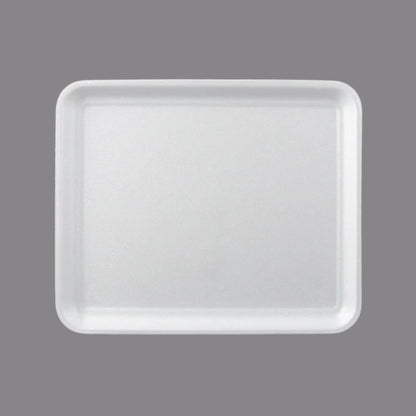 CKF 88112 #12S Durable White Foam Meat Tray – 11" x 9" x 1/2" (250/Case)