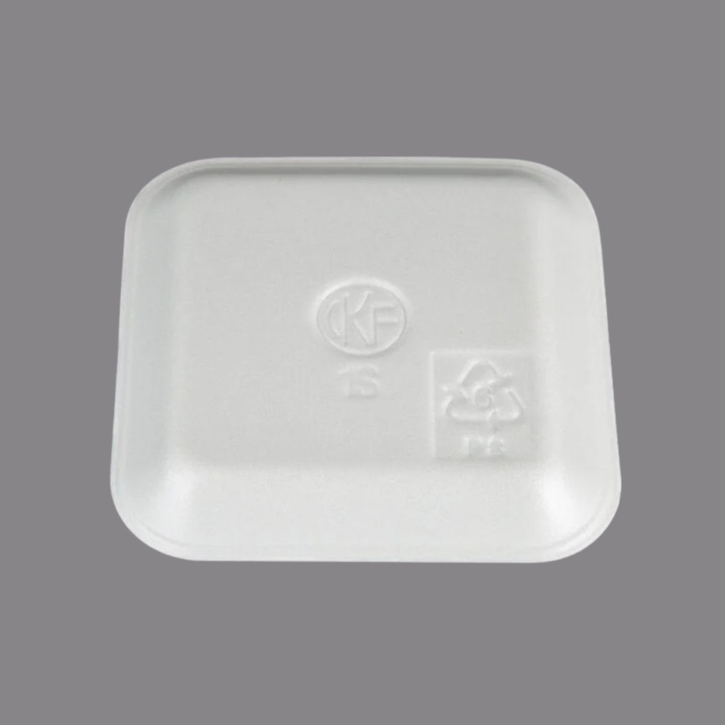 CKF 88101 #1S Durable White Foam Meat Tray – 5 1/4" x 5 1/4" x 1/2" (1000/Case)