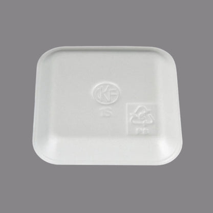 CKF 88101 #1S Durable White Foam Meat Tray – 5 1/4" x 5 1/4" x 1/2" (1000/Case)