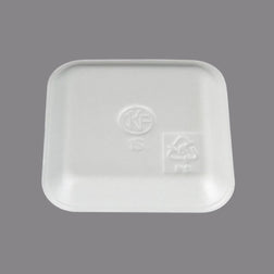 CKF 88101 #1S Durable White Foam Meat Tray – 5 1/4" x 5 1/4" x 1/2" (1000/Case)
