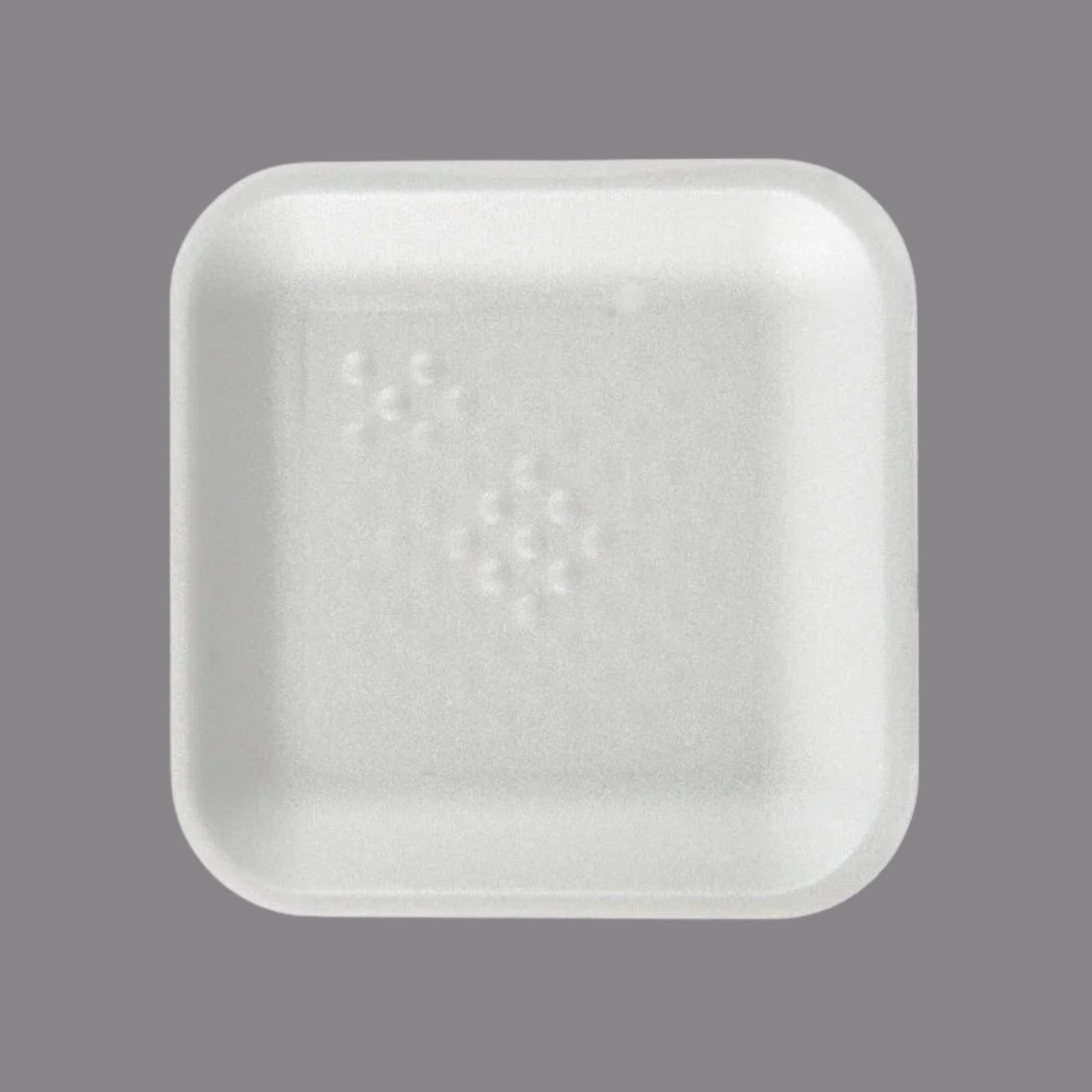CKF 88101 #1S Durable White Foam Meat Tray – 5 1/4" x 5 1/4" x 1/2" (1000/Case)