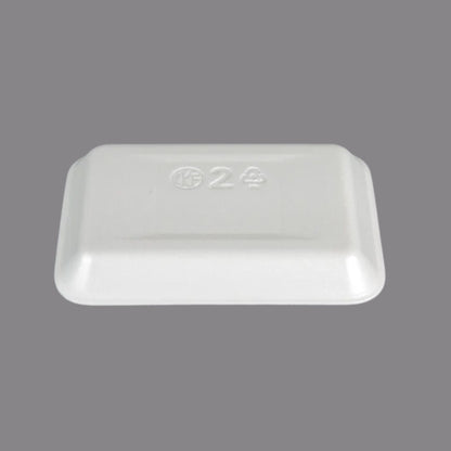 CKF 88102 #2 Durable White Foam Meat Tray – 8 1/4" x 5 3/4" x 3/4" (500/Case)