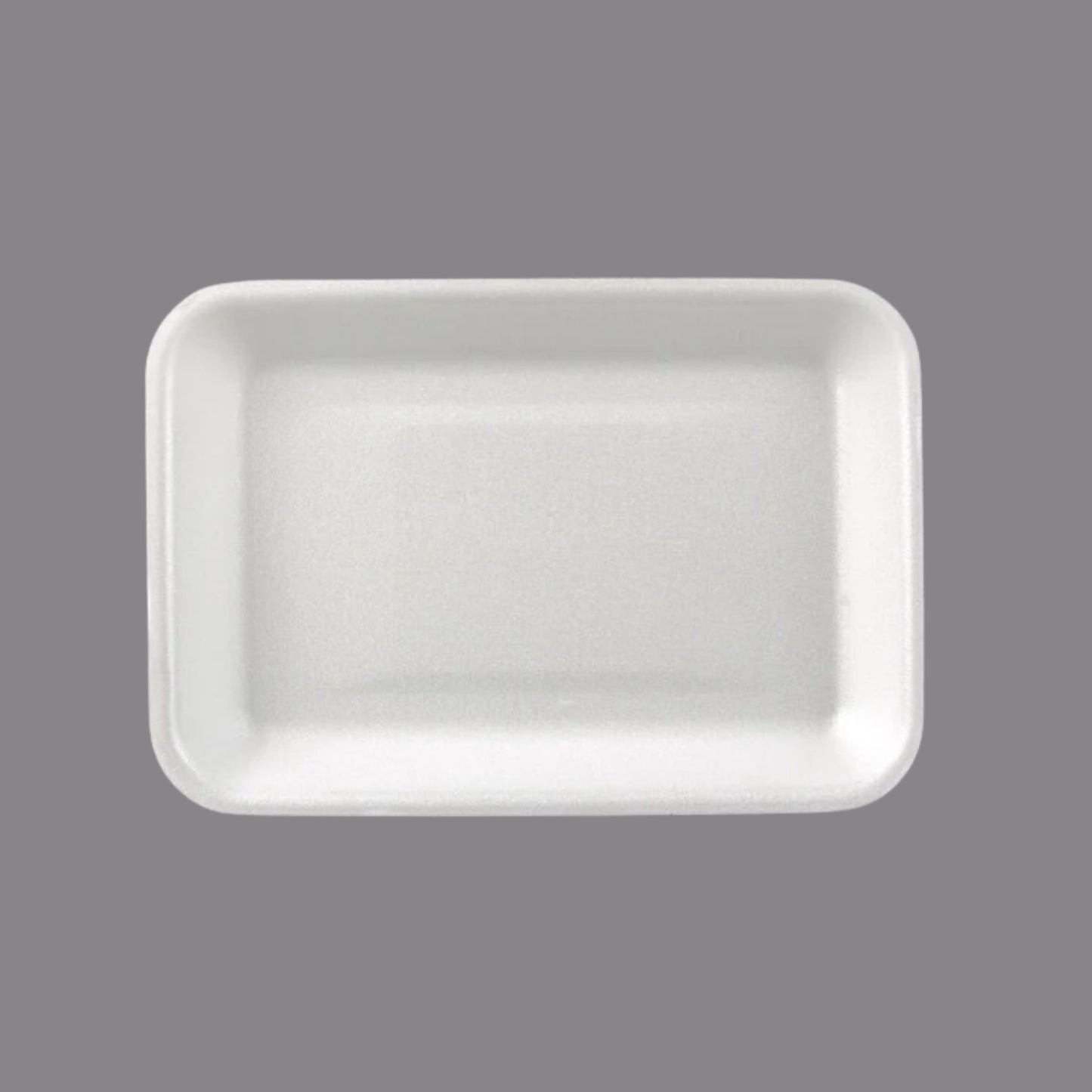 CKF 88176 #4PR Durable White Foam Meat Tray – 9 1/4" x 7 1/4" x 1 1/4" (500/Case)