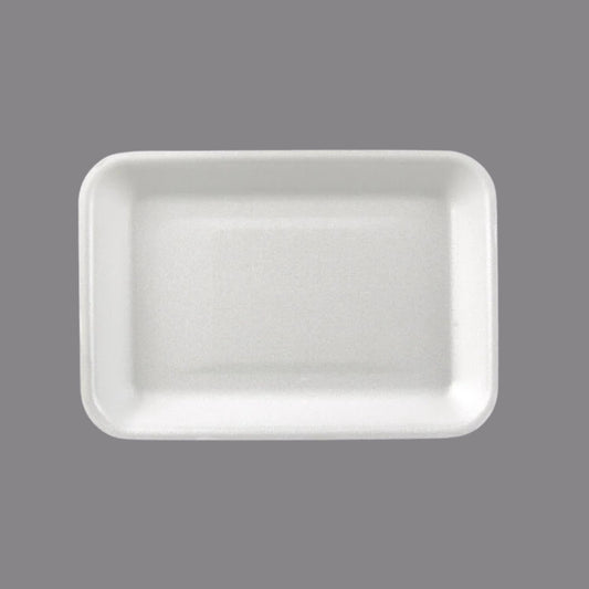 CKF 88102 #2 Durable White Foam Meat Tray – 8 1/4" x 5 3/4" x 3/4" (500/Case)