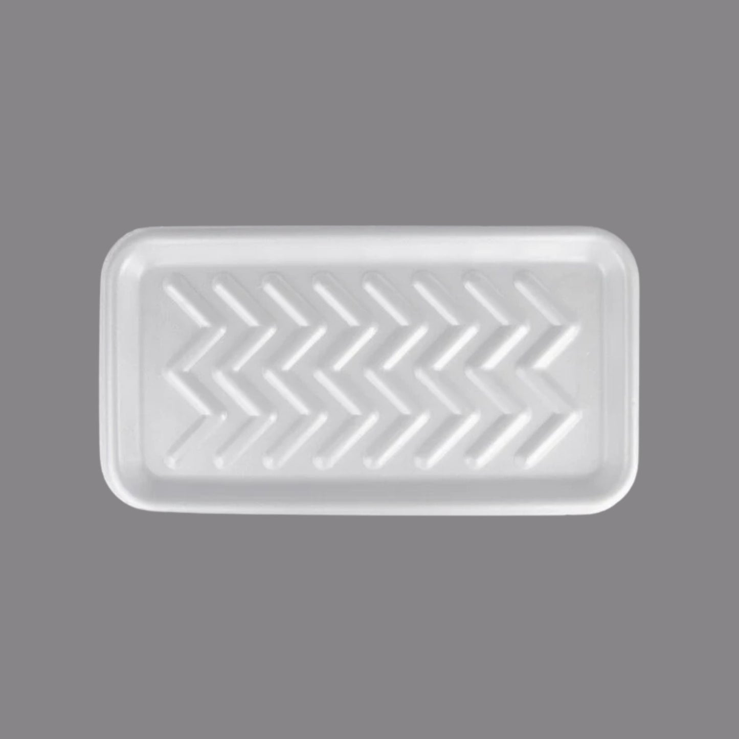 CKF 88125 #25S Durable White Foam Meat Tray – 15" x 8" x 5/8" (250/Case)