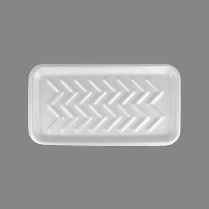 CKF 88125 #25S Durable White Foam Meat Tray – 15" x 8" x 5/8" (250/Case)