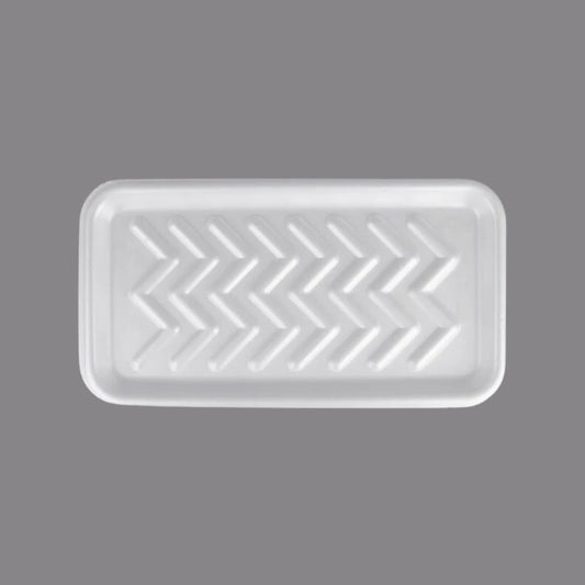 CKF 88125 #25S Durable White Foam Meat Tray – 15" x 8" x 5/8" (250/Case)