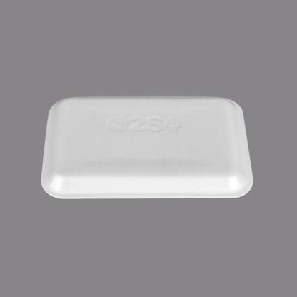 CKF 88103 #2S Durable White Foam Meat Tray – 8 1/4" x 5 3/4" x 1/2" (500/Case)