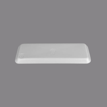 CKF 88107 #7H/7S Durable White Foam Meat Tray – 14 3/4" x 5 3/4" x 5/8" (250/Case)