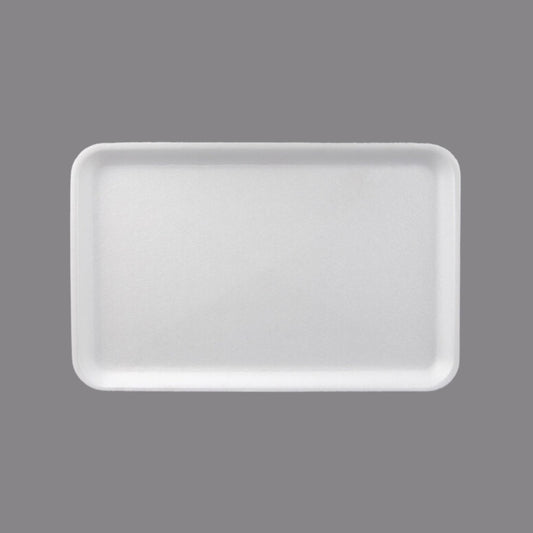 CKF 88116 #16S Durable White Foam Meat Tray – 11 3/4" x 7 1/2" x 5/8" (250/Case)