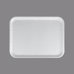 CKF 88140 White Foam Meat Tray 16" x 12" x 5/8" - 100/Case