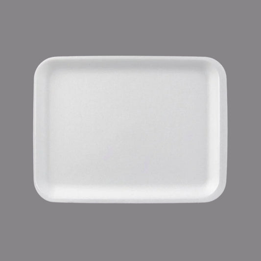 CKF 88120 #20S Durable White Foam Meat Tray – 8 3/4" x 6 1/2" x 3/4" (500/Case)