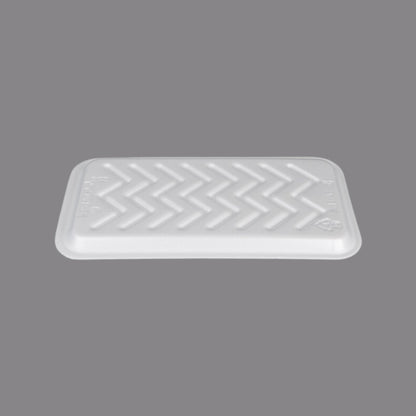 CKF 88125 #25S Durable White Foam Meat Tray – 15" x 8" x 5/8" (250/Case)