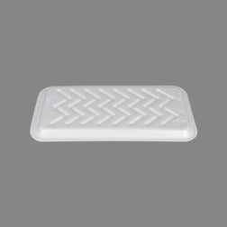 CKF 88125 #25S Durable White Foam Meat Tray – 15" x 8" x 5/8" (250/Case)