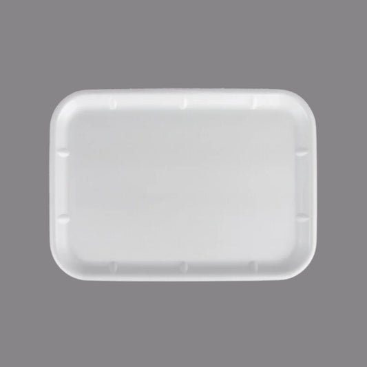 CKF 88142 #10X14 Durable White Foam Meat Tray – 14" x 10" x 3/4" (100/Case)