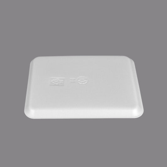 CKF 88136 #38/8S Durable White Foam Meat Tray – 10" x 8" x 1/2" (500/Case)