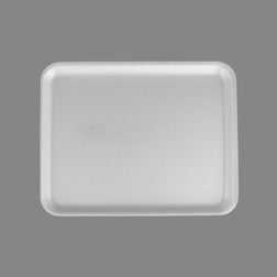 CKF 88136 #38/8S Durable White Foam Meat Tray – 10" x 8" x 1/2" (500/Case)