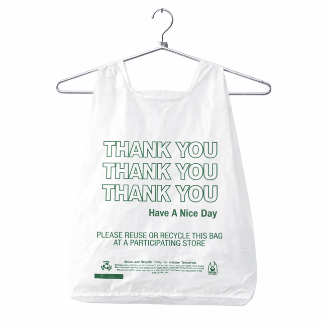 White T-Sack Extra Heavy Duty 12" x 7" x 23" - 400/Case