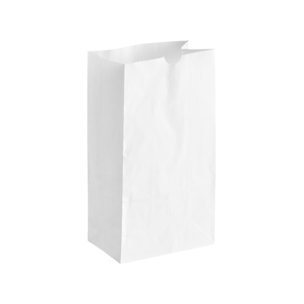 White Paper Bags 6 lb - 500/Pack