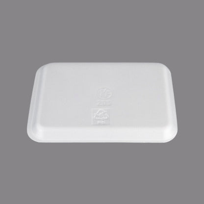 CKF 88120 #20S Durable White Foam Meat Tray – 8 3/4" x 6 1/2" x 3/4" (500/Case)
