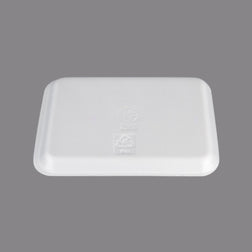 CKF 88120 #20S Durable White Foam Meat Tray – 8 3/4" x 6 1/2" x 3/4" (500/Case)