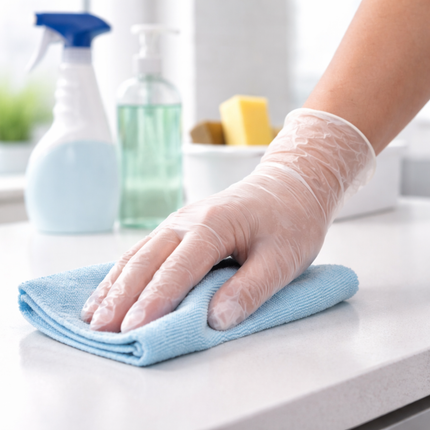 XL Powder-Free Clear Vinyl 4.5 Mill Thick Gloves - 1000/Case