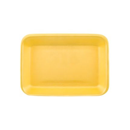 CKF 87902 (#2) Yellow Foam Meat Tray 8 1/4" x 5 3/4" x 3/4" - 500/Case