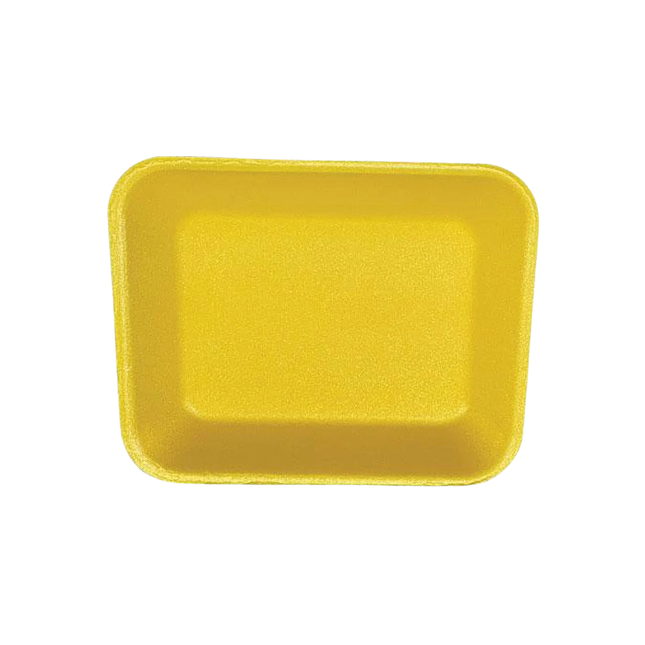 CKF 87944 (#8P/H) Yellow Foam Meat Tray 10 1/2" x 8 1/4" x 1" - 200/Case